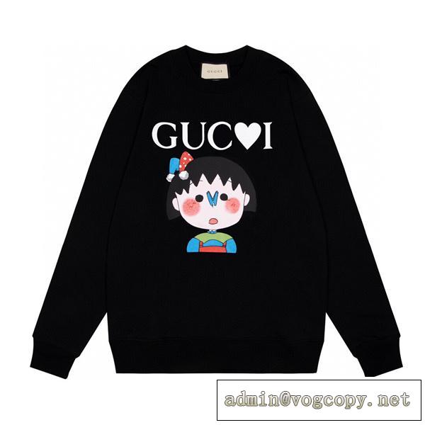 GUCC1パーカーコピー★かわいい❤️ちびまる子ちゃんのプリントトレーナ人気商品
