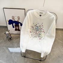 おすすめトレンド dior 赤白系アニマル刺繍カシミヤセーター スーパーコピー