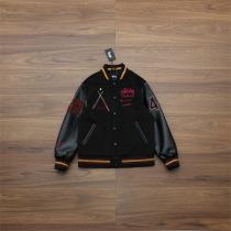 STUSSYブラック8ベースボールウェア40周年限定パッチワークカットソーvibe風オールインワンステューシージャケットコピー