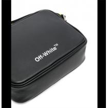 【品質保証】Off-Whiteコピー Borsa A Tracolla In Pelleオフホワイトショルダーバッグ人気ブラック