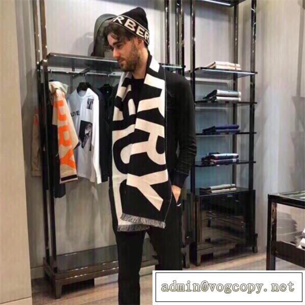 最新☆バーバリー マフラーコピーBURBERRY大きいロゴ定番商品エレガントな逸品55*190cm