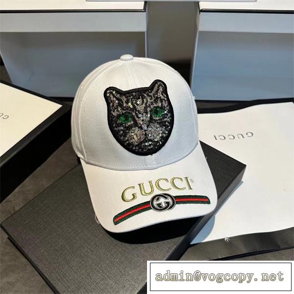 2026上品★GUCC1キャップスーパーコピーGG野球帽人気ランキングシンプルな猫ちゃん★数量限定