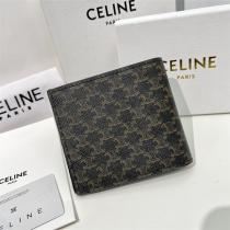CELINE 二つ折り財布コピーセリーヌ新作ユニセックス11*10*5㎝多機能コンパクトで実用的上品