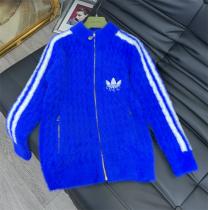 ❤️2026人気色❤️adidas×GUCC1コラボジャケットコピー柔らかい青い男女OK使いやすい
