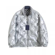 LOUIS VUITTON 1V Monogramダウンジャケットお洒落ルイヴィトンコピー新作シルバー色ポリエステル100%