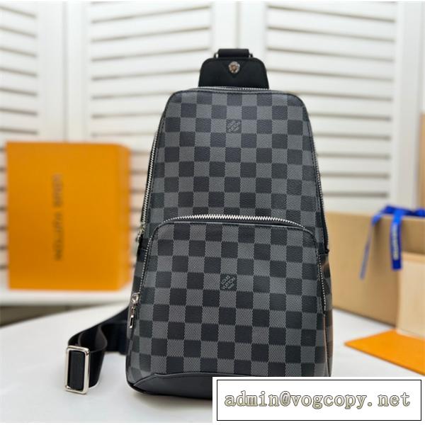 LOUIS VUITTON 高級 Damier Graphite ルイヴィトン コピー ボディバッグ メンズ 胸バッグ