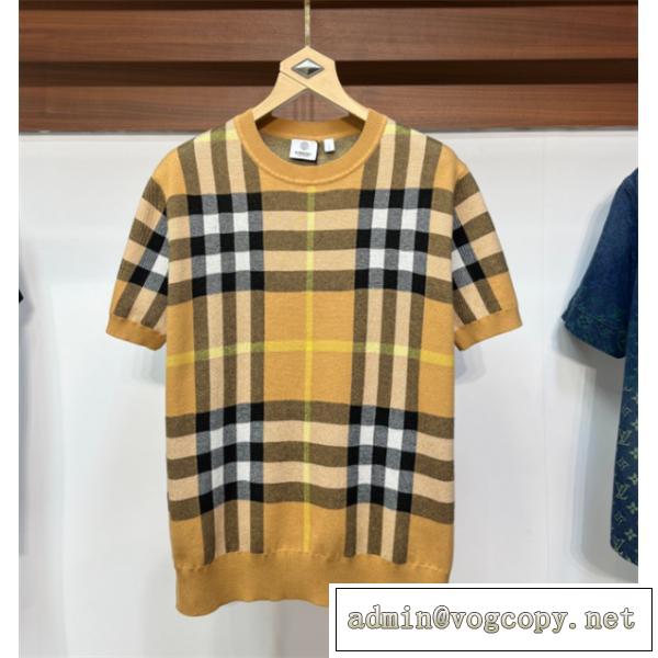 2026最新女性洋服❤️❤️バーバリーコピー BURBERRYｔシャツセーター生地人気チェック柄美品