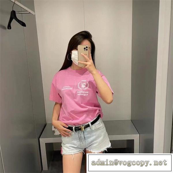 2026年夏の新作BALENCIAGAコピー 半袖 バレンシアガ Tシャツ オーヴァーサイズ プリント 男女兼用 柔らかい快適感