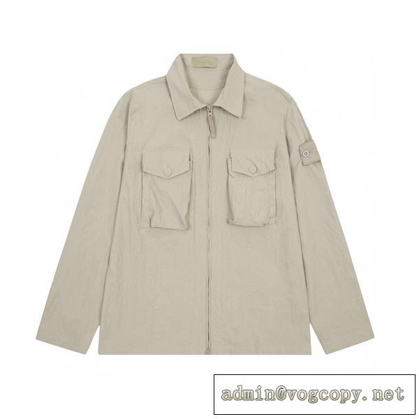 ストーンアイランド 偽物 STONE ISLAND シャツ ファスナー ジャケット 存在感を引き立てる カッコイイ印象