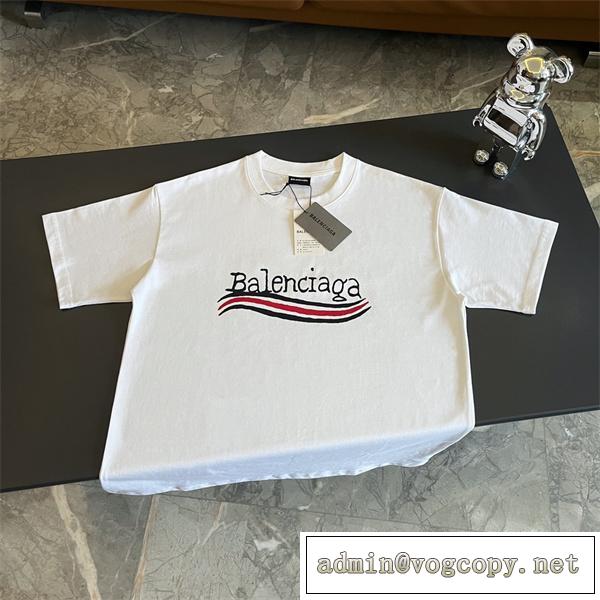 BALENCIAGA コピー 半袖 オーバーサイズ バレンシアガ 落書きロゴプリント 春夏に重宝する 伸縮性高い
