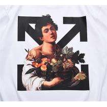 オフホワイト スーパーコピー ミケランジェロシリーズ Tシャツ Off-White 果物籠を持つ少年 Michelangelo ムリーリョ風
