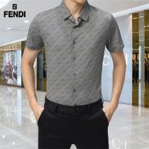フェンディ スーパー コピー シャツ FENDI 100％綿 ビジネス＆カジュアル ロゴプリント 人気商品