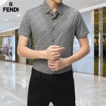 フェンディ スーパー コピー シャツ FENDI 100％綿 ビジネス＆カジュアル ロゴプリント 人気商品