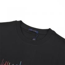 2026春夏最新TシャツLOUIS VUITTON コピー 100%コットン ダブルガーゼ ロゴ ミュージック波形 トレンド感 アピール