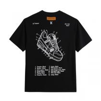 2026最新のデザイン ヴィトン コピー Tシャツ LOUIS VUITTON シューズイラスト 軽やかで透け感 個性的な空間に注目 上質な