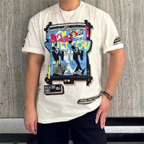 2026最新のデザイン LOUIS VUITTON コピー ヴィトン コピー Tシャツ Jazz Flyer ジャズフライヤー・モチーフ コラボ 鮮やかな色