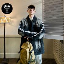 ❣2026春新作 STUSSY コピー デニムジャケット 高品質 胸ポケット ステューシー オーバーサイズ 水洗いレトロ 抜き襟 染め物