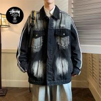 ❣2026春新作 STUSSY コピー デニムジャケット 高品質 胸ポケット ステューシー オーバーサイズ 水洗いレトロ 抜き襟 染め物