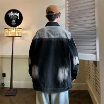❣2026春新作 STUSSY コピー デニムジャケット 高品質 胸ポケット ステューシー オーバーサイズ 水洗いレトロ 抜き襟 染め物