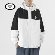 2026春夏のトレンド クロムハーツ スーパー コピー CHROME HEARTS フードジャケット カラー切り替え 防水防風生地