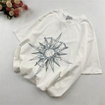 今年春夏らしい着こなし存在感 ディオール スーパー コピー ☆星宿シリーズ ☆ Tシャツ 地球と星と花 宇宙の印象 手触りが柔らかく