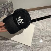 【入手困難】Balenciaga&adidasコラボ帽子バレンシアガスーパーコピーデニムキャップお洒落コーディネート3色
