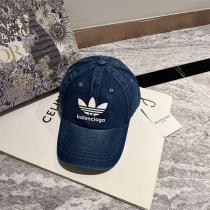 【入手困難】Balenciaga&adidasコラボ帽子バレンシアガスーパーコピーデニムキャップお洒落コーディネート3色