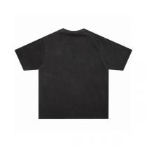BALENCIAGA 偽物 半袖Tシャツ ダブルB刺繍 バレンシアガ ユーズド加工 ブラック速乾性 落ち感 春の愛され
