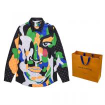 LOUIS VUITTON 偽物 シャツ ルイヴィトン 顔画像 カラーブロック ...