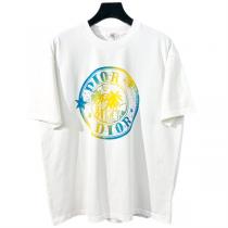 dior コピー Tシャツ 椰子の木 プリント柄 100%コットン ダブルガーゼ 夏日感 オーバーサイズ ロサンゼルスを思わせる