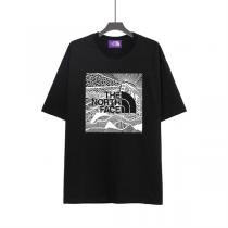 THE NORTH FACE スーパー コピー Tシャツ 雪山イラスト 木版画スタイル ゆったりとするサイズ ザノースフェイス