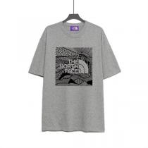 THE NORTH FACE スーパー コピー Tシャツ 雪山イラスト 木版画スタイル ゆったりとするサイズ ザノースフェイス