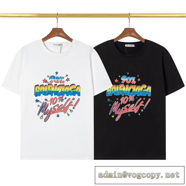 2026年春の新発売 バレンシアガ tシャツ 激安 アートワードプリント柄 BALENCIAGA 半袖 スタイリッシュなスタイル