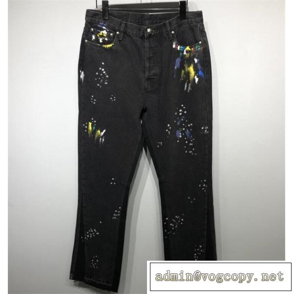 CHROME HEARTS 偽物 ジーンズ 落書き柄 カラーフォー クロムハーツ 男女兼用 2色