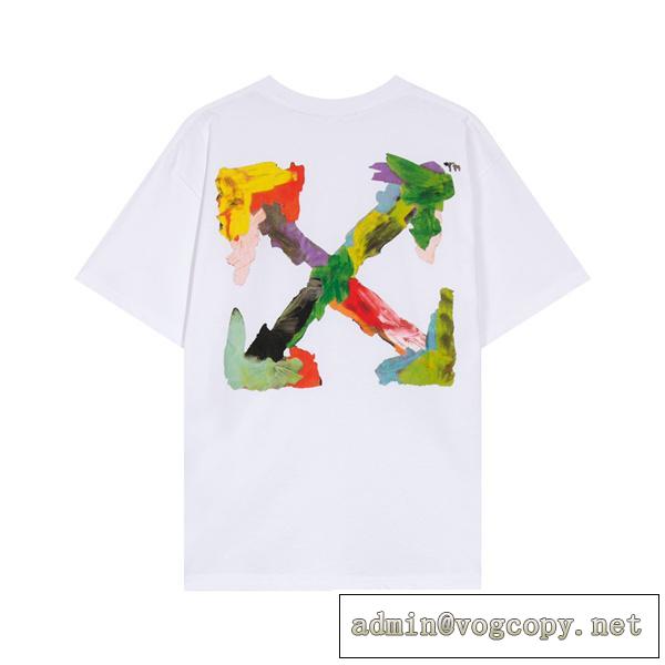 23年の新作 Off-White 偽物 Tシャツ オフホワイト 質感と肌触りのよい 落書きロゴ  