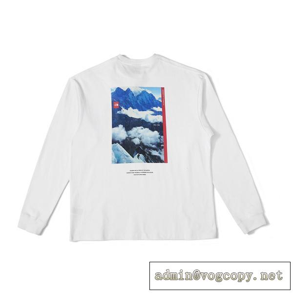 ザノースフェイス コピー 長袖TシャツTHE NORTH FACE 雲 雪山