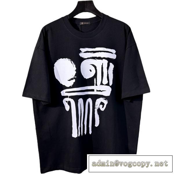 2026春夏の定番 VERSACE スーパーコピー 幾何学模様 Tシャツ ヴェルサーチ