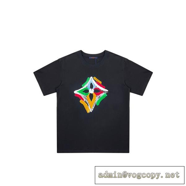 春夏の新作 LOUIS VUITTON スーパーコピー Tシャツ ヴィトン 落書きロゴプリント