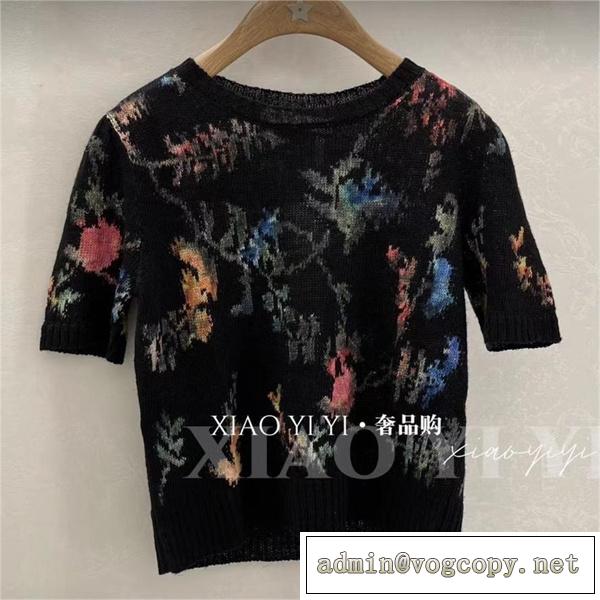 2026年春夏の新作 ディオール コピー ニットTシャツ 花柄 レディース