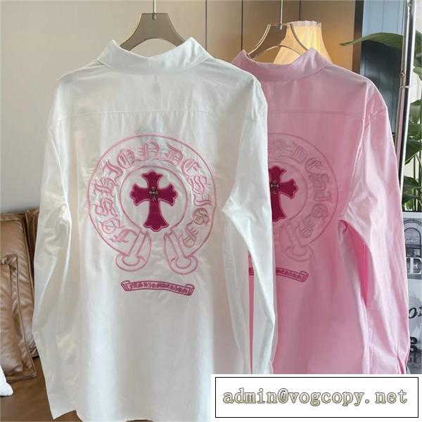 ♡クロムハーツ コピー シャツ CHROME HEARTS 桜色 春らしい雰囲気 女の子♪