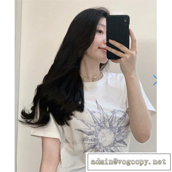心地よい♪dior ｔシャツスーパーコピー2026トレンドユニセックス無限の夢六芒星プリント半袖