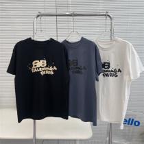 バレンシアガ コピー Tシャツ BALENCIAGA 3色 落書きロゴ ストリート風 優雅さを失わない オーバーサイズ 男女兼用