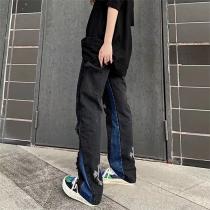 2026春夏新作 クロムハーツ 偽物 ジーンズ リップド加工 刺繡クロスロゴ CHROME HEARTS 塩顔男女にピッタリ❕