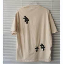 クロムハーツ 激安 Tシャツ CHROME HEARTS 立体刺繡ロゴ クロス シンプルでオシャレ 春夏の定番 肌触りが心地よい