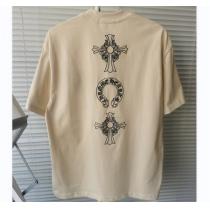 クロムハーツ コピー Tシャツ CHROME HEARTS 刺繡定番ロゴ シンプルデザイン リラックス感 綿本来の風合いのよさ