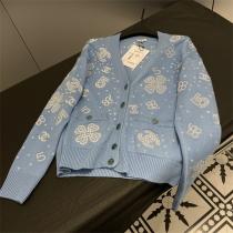 23春夏用の新作 CHANE1 スーパー コピー カーディガン レディース 刺繡 透かし彫り 清涼感のある