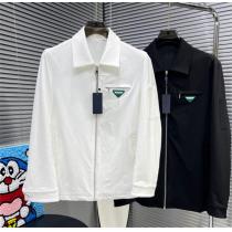 プラダ 偽物 2026新作 ジャケット PRADA ファスナー 無地デザイン 定番三角形ロゴ 肌触りのよい