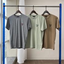 2026春先の新作 PRADA コピー Tシャツ プラダ  刺繡ロゴ 半袖 無地デザイン 3色