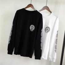 クロムハーツ コピー ロングTシャツ 定番蹄鉄ロゴ プリント CHROME HEARTS 長袖 男女兼用