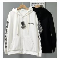 2026年最新作 CHROME HEARTS コピー フルジップパーカー CHROME HEARTS  クロスロゴプリント